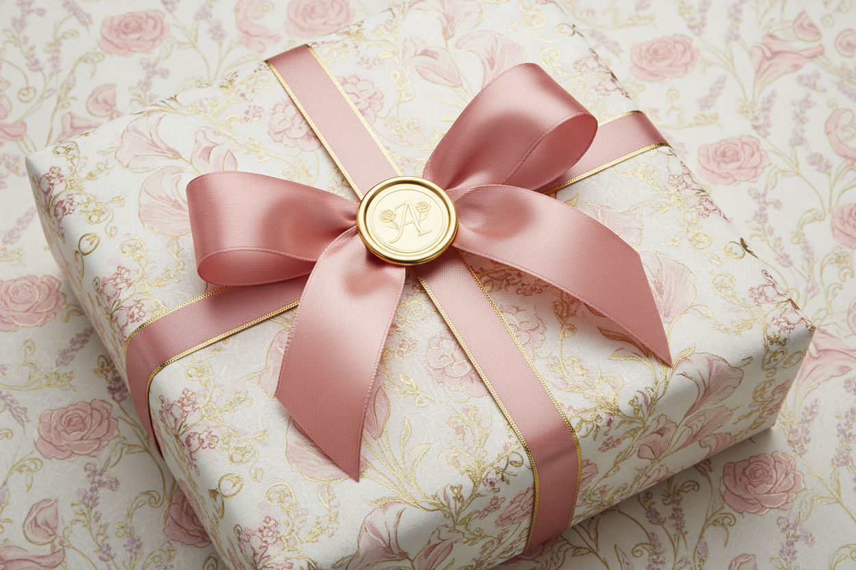 Quiero que crees una imagen para empaque de regalo de los productos